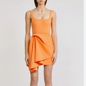 Acler Asymmetrical Orange Dress